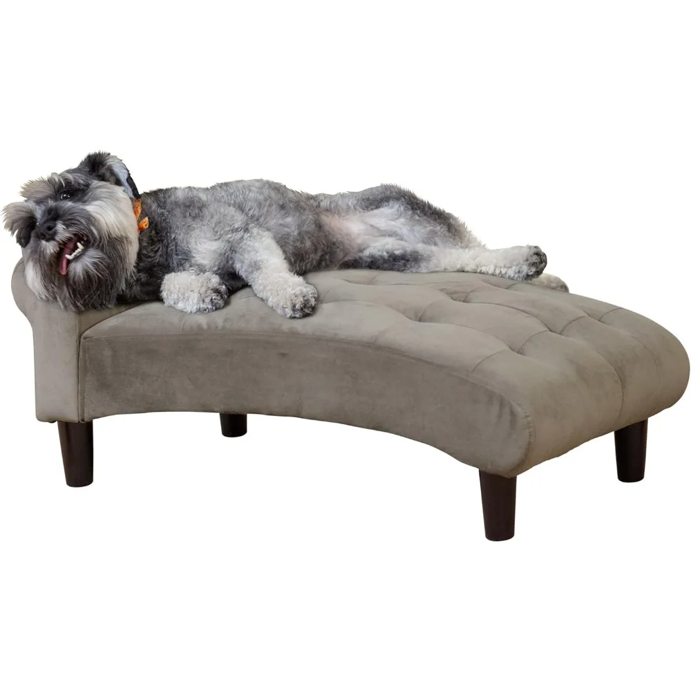 21" Wide Pet Chaise Lounge Bed for Small to Medium Dog or Cat, 28.8" L x 20.3" W x 13.3" Th