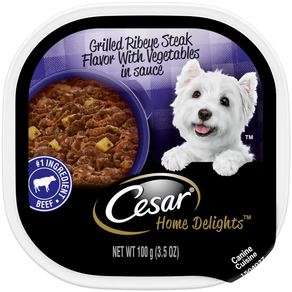Home Delights Ribeye Steak Flavor with Vegetables Dog Food, 3.5 oz (24 Pk)