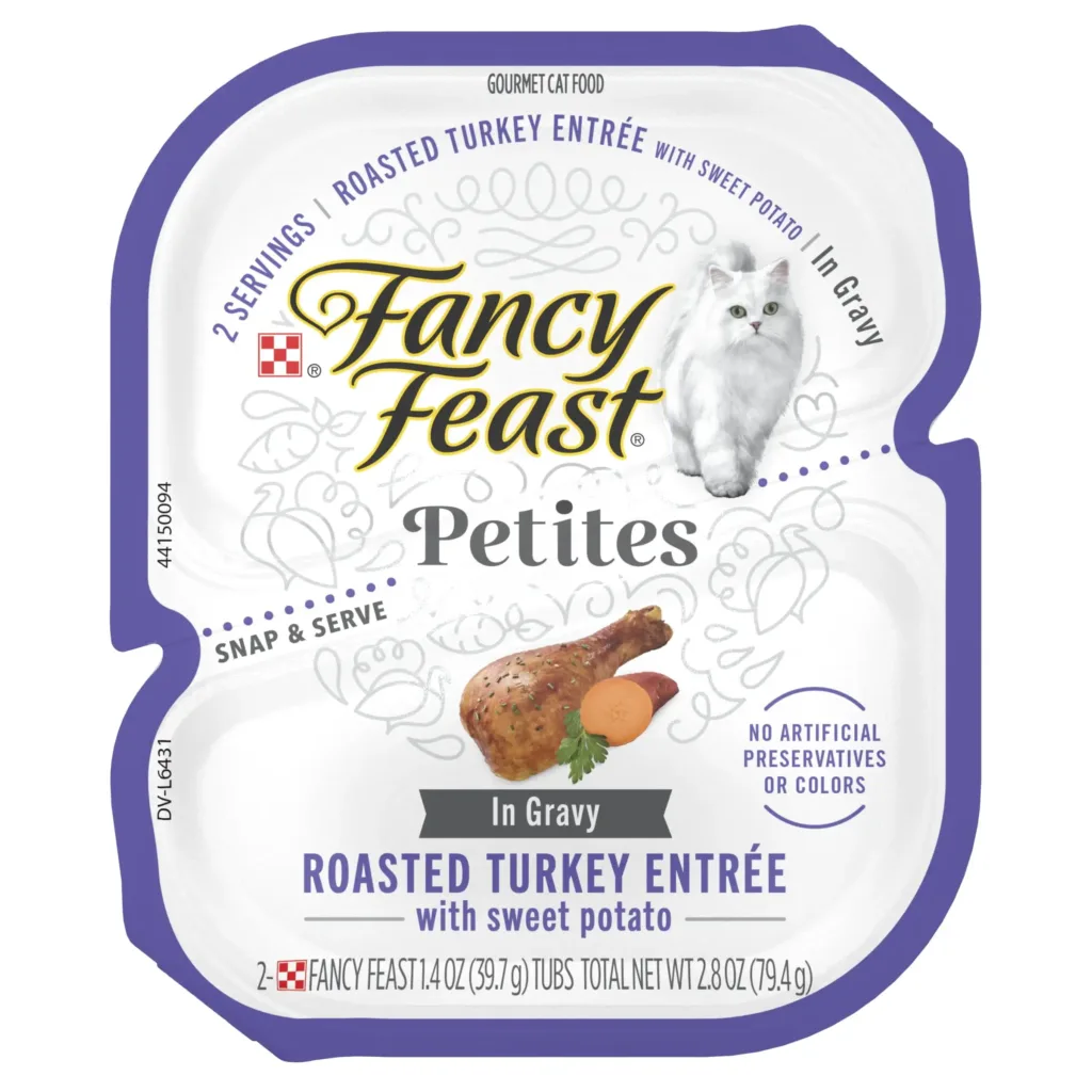 Purina Petites Kitten Food, Wet Cat Food, Turkey & Sweet Potato, 1.4 oz Tubs (12 Pack)